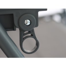 Chomik - Sklopiva vrtna ležaljka s postoljem - tamno siva - LEZ8466