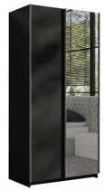 Ormar s kliznim vratima Rick - 100 cm - Crna