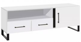 Široki TV element Francis reg 6 - Bijela/crna