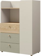 Poličar Yuki reg 7 - bež/nauljen hrast