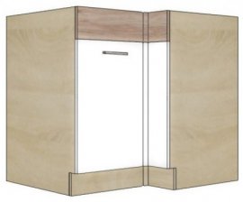 Kutni lijevi element Econo 15D 100x70 - 3 boje 