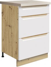 Donji element s ladicama Glamour Gla 9D 50 - bijela