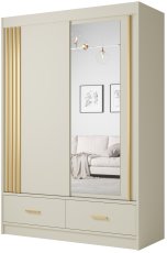 Garderobni ormar s kliznim vratima Canada CA-35-15 - 150 cm - kašmir/zlatna
