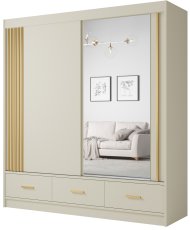 Garderobni ormar s kliznim vratima Canada CA-35-20 - 200 cm - kašmir/zlatna