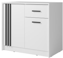 Komoda Canada CY-24 - bijela/crna