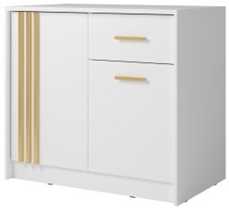 Komoda Canada CY-25 - bijela/zlatna