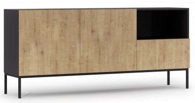 Crna mat/Hrast Artisan