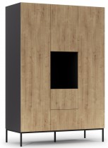 Crna mat/Hrast Artisan