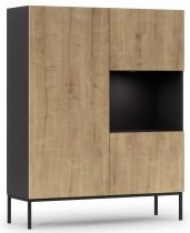 Crna mat/Hrast Artisan