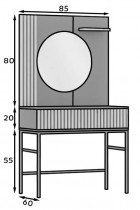 Eltap - loft - Toaletni stolić za šminkanje Meorati