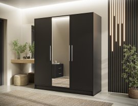 Ormar Alarica s ogledalom 180 cm - crni