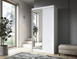 Garderobni ormar s kliznim vratima Biancco II s ogledalom - 120 cm