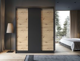 Ormar s kliznim vratima Esville III s ogledalom - 180 cm