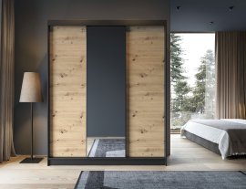 Ormar s kliznim vratima Esville III s ogledalom - 180 cm