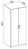 Stolarz Lempert - Ormar Malta - svijetlosiva/hrast artisan 111 LG/AR 2F