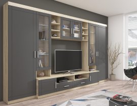 TV regal Paris - grafit/hrast artisan GR01