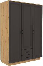 Ormar Flawia - hrast artisan/grafit 180 cm GRAR 3D2S