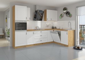 Stolarz Lempert - Kuhinja Stilo - bijela/artisan hrast