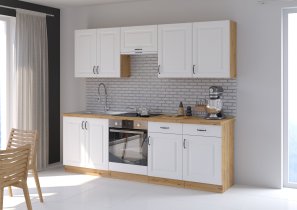Stolarz Lempert - Kuhinja Stilo - bijela/artisan hrast