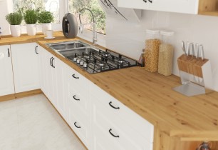 Stolarz Lempert - Kuhinja Stilo - bijela/artisan hrast
