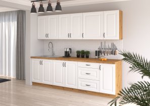 Stolarz Lempert - Kuhinja Stilo - bijela/artisan hrast