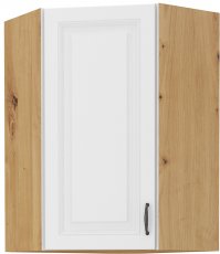 Gornji kutni element Stilo - bijela/artisan hrast - 60x60 cm GN-90 (45°) 1F