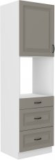 Stolarz Lempert - Visoki element za ugradbenu pećnicu Stilo - сlaygrey/bijela - 60 cm DPS-210 3S 1F