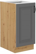 Donji element Stilo - dustgrey/artisan hrast - 40 cm D 1F BB