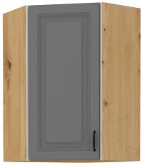 Gornji kutni element Stilo - dustgrey/artisan hrast - 60x60 cm GN-90 (45°) 1F