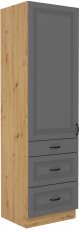 Visoki element Stilo - dustgrey/artisan hrast - 60 cm DKS-210 3S 1F