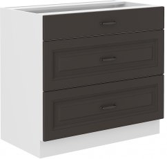 Donji element Stilo - siva/bijela - 80 cm D 3S BB