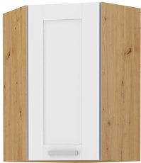 Gornji kutni element Luna- bijela/artisan hrast - 60x60 cm GN-90 (45°) 1F