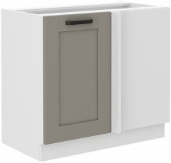 Donji kutni element Luna - claygrey/bijela - 105 cm ND 1F BB