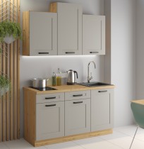 Stolarz Lempert - Donji element Luna - claygrey/artisan hrast - 50 cm D 1F 1S