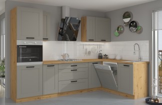 Stolarz Lempert - Donji element Luna - claygrey/artisan hrast - 50 cm D 1F 1S
