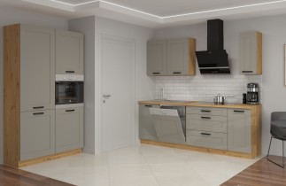 Stolarz Lempert - Donji element Luna - claygrey/artisan hrast - 50 cm D 1F 1S