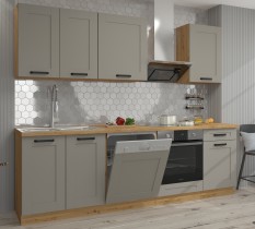 Stolarz Lempert - Donji element Luna - claygrey/artisan hrast - 50 cm D 1F 1S
