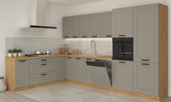 Stolarz Lempert - Donji element Luna - claygrey/artisan hrast - 50 cm D 1F 1S
