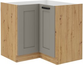 Donji kutni element Luna - claygrey/artisan hrast - 90x90 cm ND 2F BB