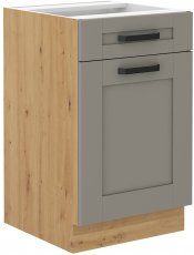 Stolarz Lempert - Donji element Luna - claygrey/artisan hrast - 50 cm D 1F 1S