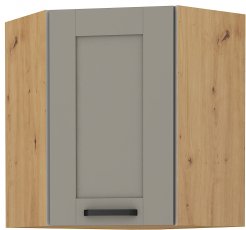 Gornji kutni element Luna - claygrey/artisan hrast - 60x60 cm GN-72 (45°) 1F