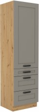 Stolarz Lempert - Visoki element Luna - claygrey/artisan hrast - 60 cm DKS-210 3S 1F