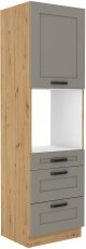 Stolarz Lempert - Visoki element za ugradbenu pećnicu Luna - claygrey/artisan hrast - 60 cm DPS-210 3S 1F