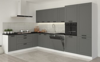 Stolarz Lempert - Gornji kutni element Luna - dustgrey/bijela - 60x60 cm GN-72 (45°) 1F
