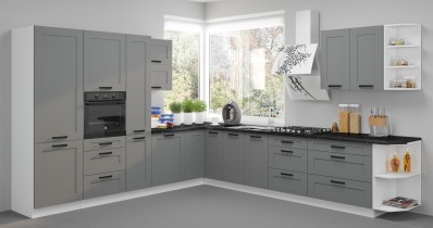 Stolarz Lempert - Gornji kutni element Luna - dustgrey/bijela - 60x60 cm GN-72 (45°) 1F