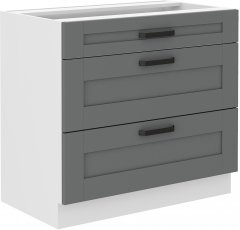 Donji element Luna - dustgrey/bijela - 80 cm D 3S BB
