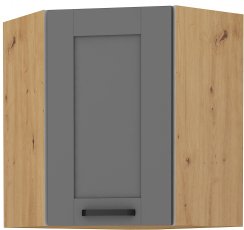 Gornji kutni element Luna - dustgrey/artisan hrast - 60x60 cm GN-72 (45°) 1F