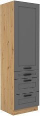 Stolarz Lempert - Gornji element Luna - dustgrey/artisan hrast - 60 cm DKS-210 3S 1F