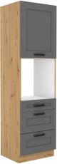 Stolarz Lempert - Visoki element za ugradbenu pećnicu Luna - dustgrey/artisan hrast - 60 cm DPS-210 3S 1F