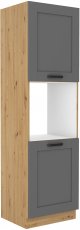 Stolarz Lempert - Visoki element za ugradbenu pećnicu Luna - dustgrey/artisan hrast - 60 cm DP-210 2F